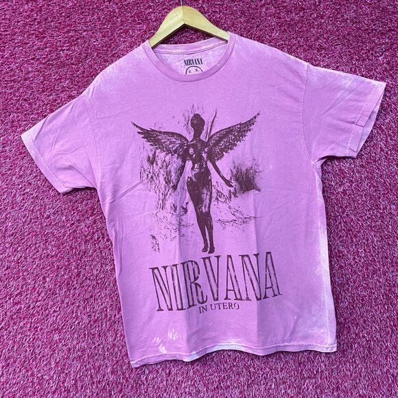Nirvana Pink Monochrome In Utero Rock T-shirt Size Large - Picture 3 of 4